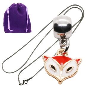 Fox Necklace on Stainless Steel Snake Chain, Perfect Decor and Fox Gifts
